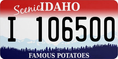 ID license plate I106500