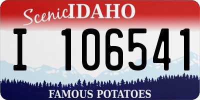 ID license plate I106541