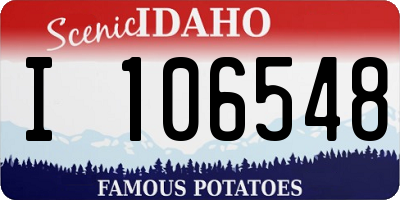 ID license plate I106548