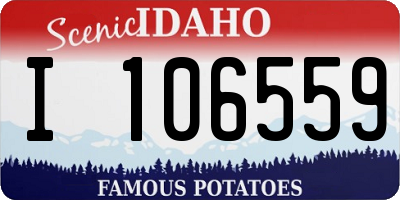 ID license plate I106559