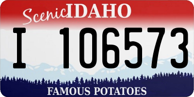 ID license plate I106573