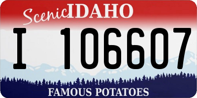 ID license plate I106607