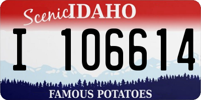 ID license plate I106614