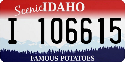 ID license plate I106615