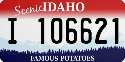 ID license plate I106621