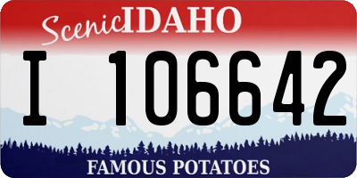 ID license plate I106642