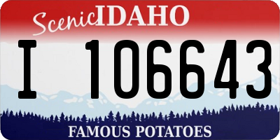 ID license plate I106643