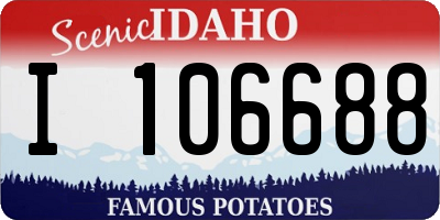ID license plate I106688