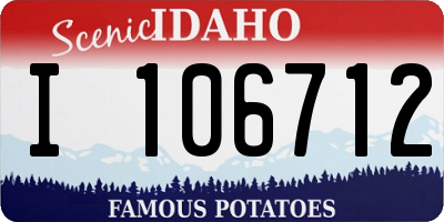 ID license plate I106712