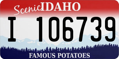 ID license plate I106739