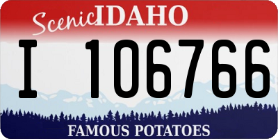 ID license plate I106766