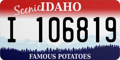 ID license plate I106819