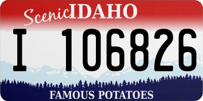 ID license plate I106826