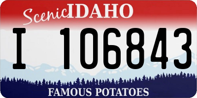 ID license plate I106843
