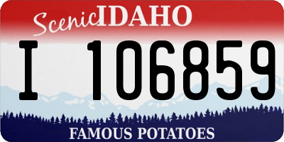 ID license plate I106859