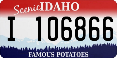 ID license plate I106866