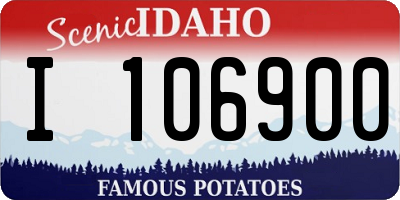 ID license plate I106900