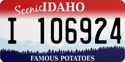 ID license plate I106924