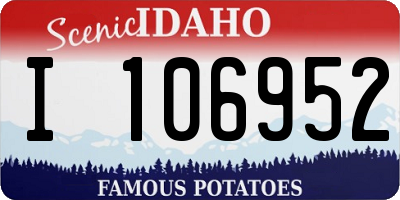 ID license plate I106952