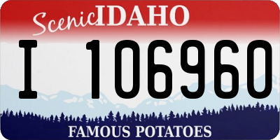 ID license plate I106960