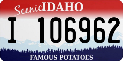 ID license plate I106962