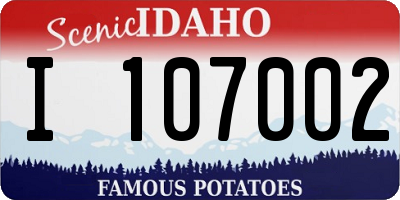 ID license plate I107002