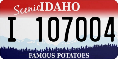 ID license plate I107004