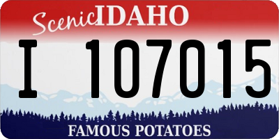 ID license plate I107015