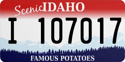 ID license plate I107017