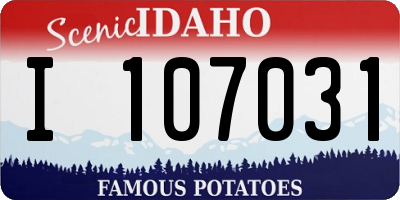ID license plate I107031
