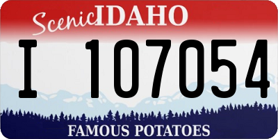 ID license plate I107054