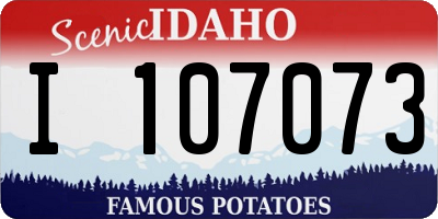 ID license plate I107073