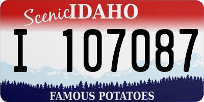 ID license plate I107087