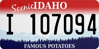 ID license plate I107094