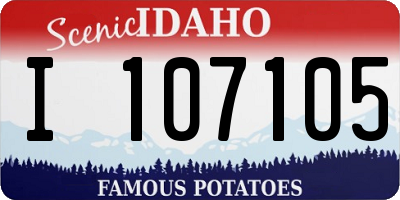 ID license plate I107105