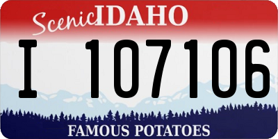 ID license plate I107106