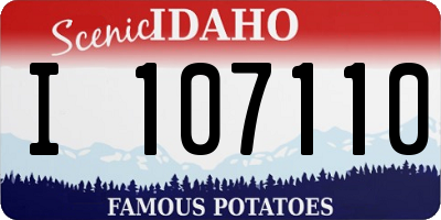 ID license plate I107110