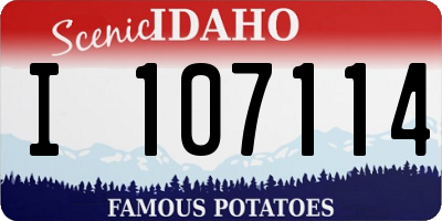 ID license plate I107114