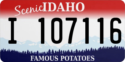 ID license plate I107116
