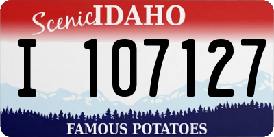 ID license plate I107127