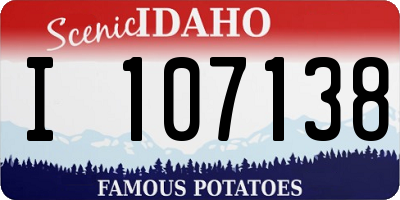 ID license plate I107138