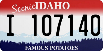 ID license plate I107140