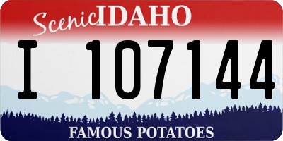 ID license plate I107144