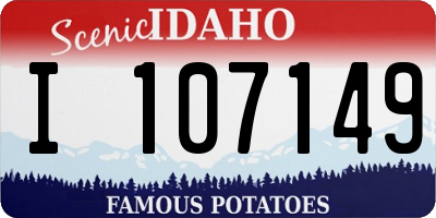 ID license plate I107149