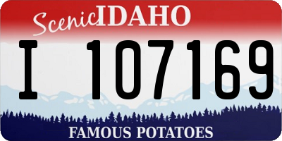 ID license plate I107169