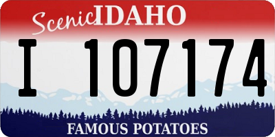 ID license plate I107174