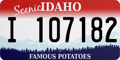 ID license plate I107182