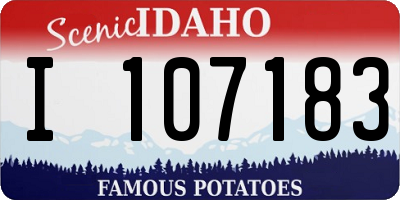 ID license plate I107183