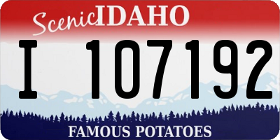 ID license plate I107192