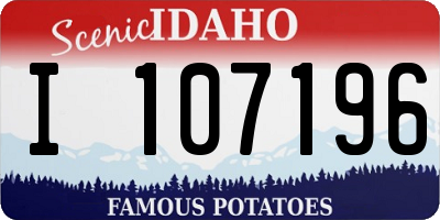 ID license plate I107196